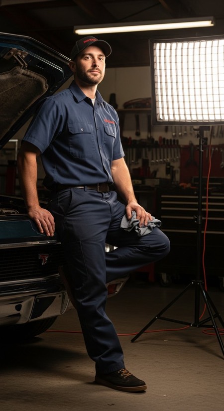Auto Mechanic At Work pose reference photo