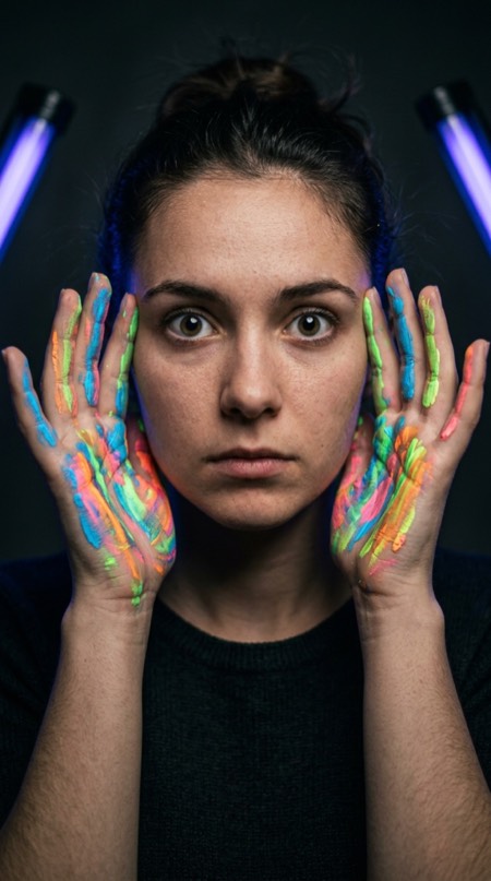 Blacklight UV Glow pose reference photo