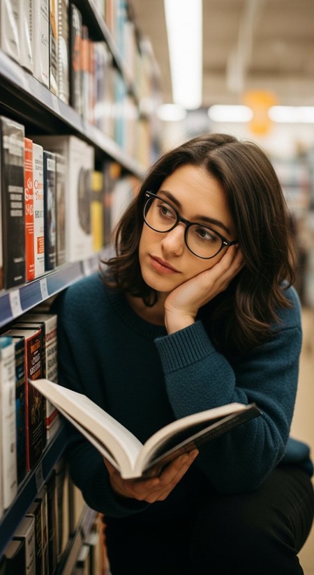 Bookstore Browsing Moment pose reference photo