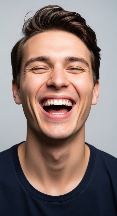 Candid Laughing Headshot pose reference photo