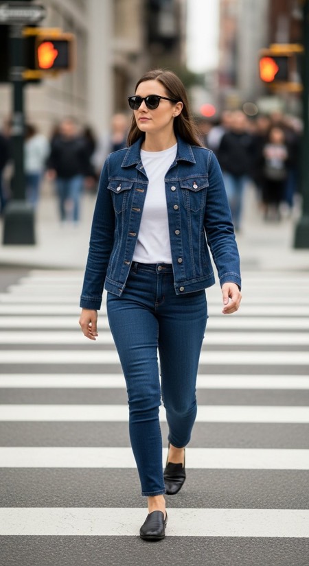City Crosswalk Candid pose reference photo