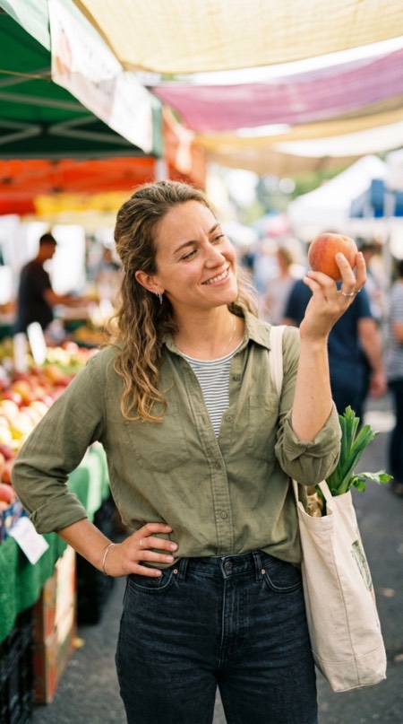 Farmers Market Tote Haul pose reference photo