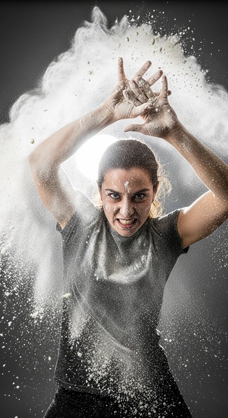 Flour Dust Dance pose reference photo