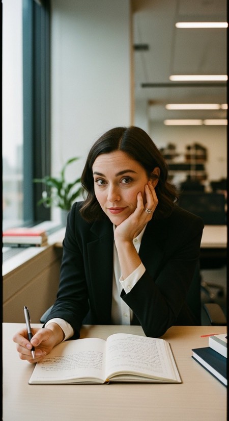 Journalist At Desk pose reference photo