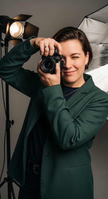 Photographer With Camera pose reference photo