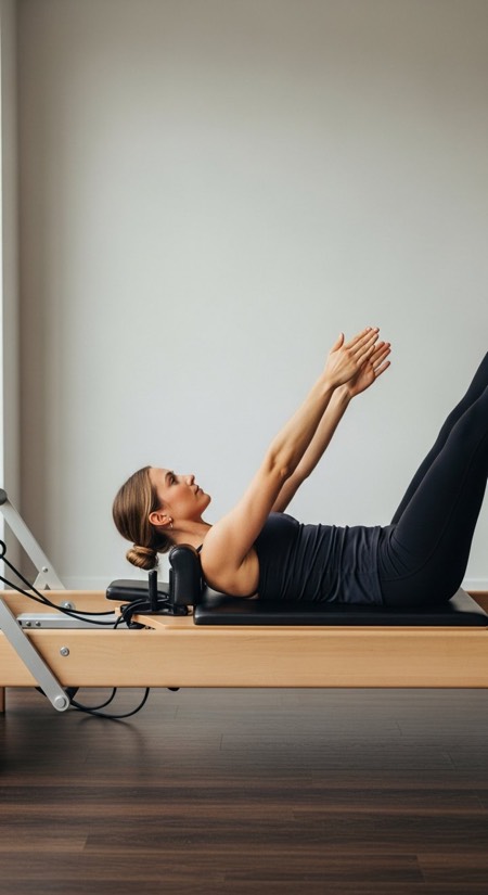 Pilates Reformer Flow pose reference photo