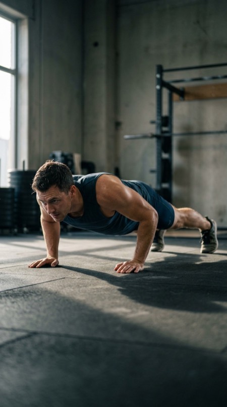 Push Up Hold Low pose reference photo