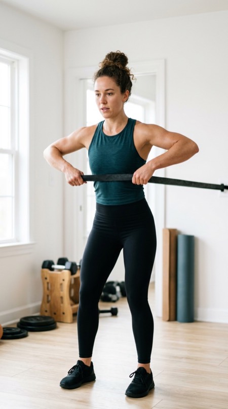 Resistance Band Row pose reference photo