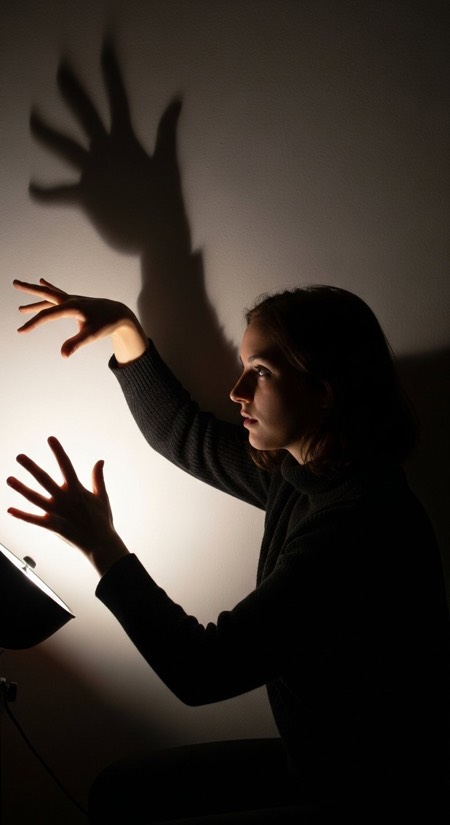 Shadow Hands On Wall pose reference photo