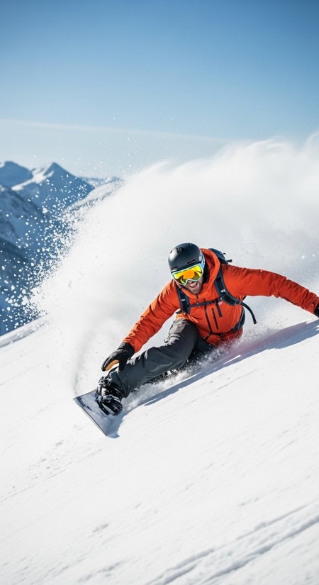 Snowboard Carve pose reference photo