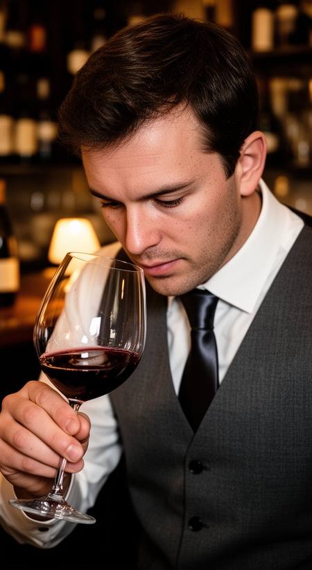 Sommelier Tasting Pour pose reference photo