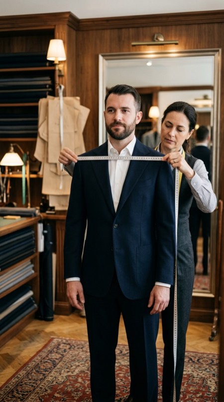 Tailor Measuring Suit pose reference photo