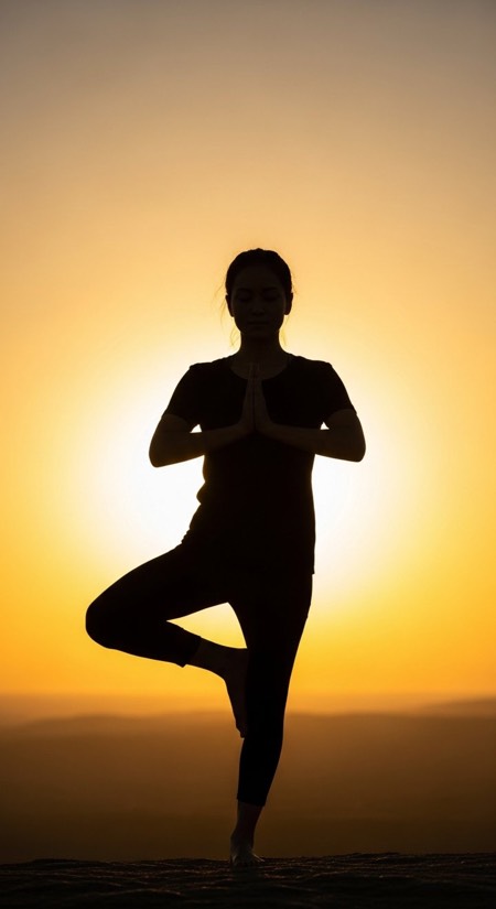 Yoga Tree Pose pose reference photo